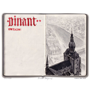 město Dinant v Belgii
